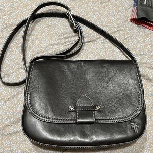 Frye Black leather crossbody bag
